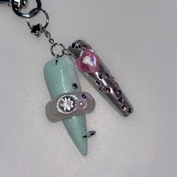 네일 팁 키링 nail tip keyring
