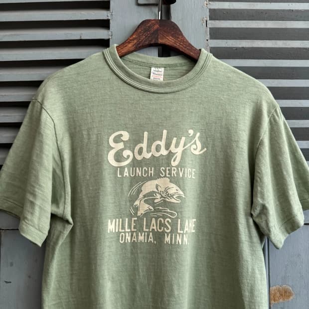 [M]WAREHOUSE 웨어하우스 빔즈 별주 Eddy's 피싱 티셔츠