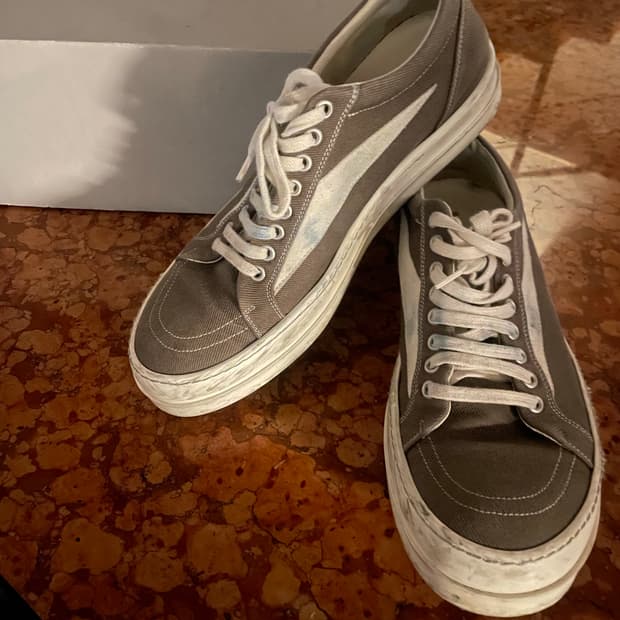 릭오웬스 다크쉐도우 빈티지스니커즈 더스트컬러