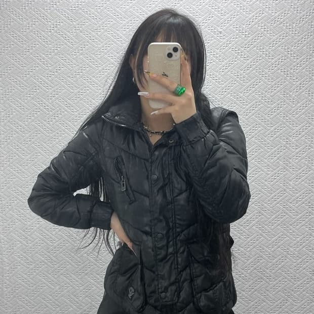 버커루 고딕 올드스쿨 스트릿 힙합 경량 패딩 M C08016