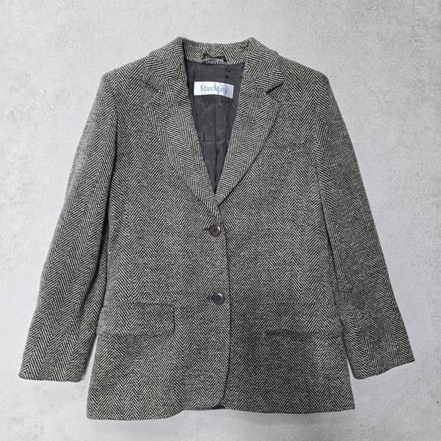 막스마라 라나 버진 울 해링본 자켓 XS