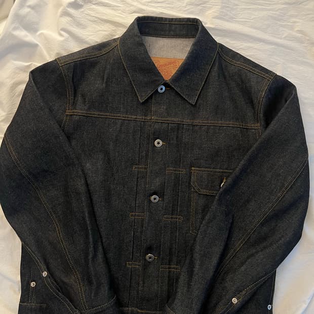 쿠어 타입1 리지드 데님 트러커 자켓 (인디고) L