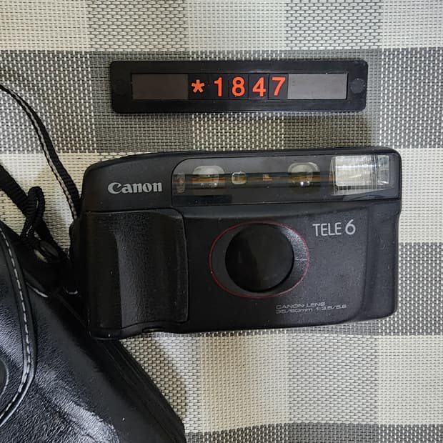 캐논 오토보이 텔레 6 DATE 하프 필름카메라 파우치포함