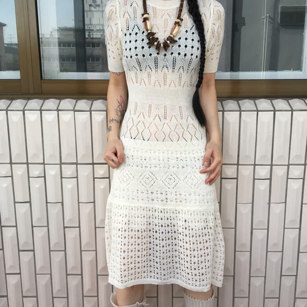 Crochet punching onepiece