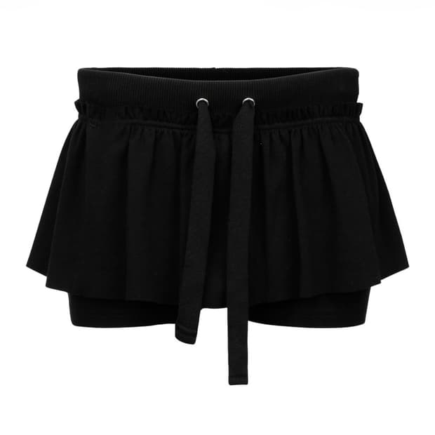 나체 우먼 러플 쇼트 팬츠 블랙 0사이즈