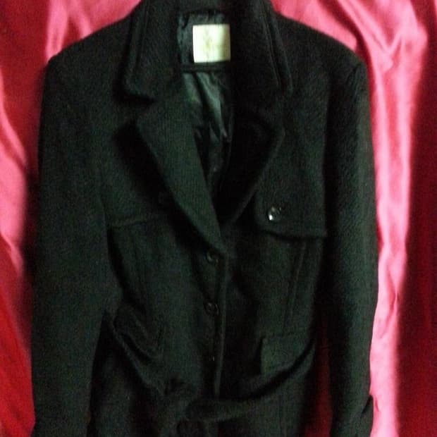 엘레강스 스포츠 여성 울 모직 하프 코트 블랙 100