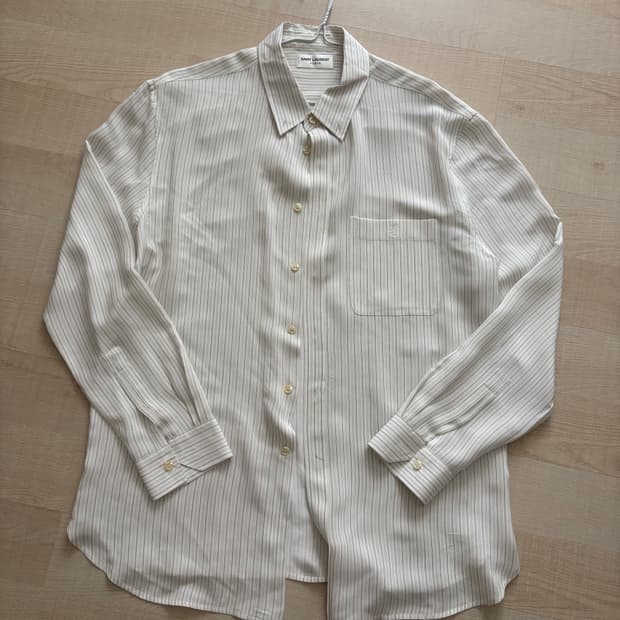 생로랑 실크 셔츠 40