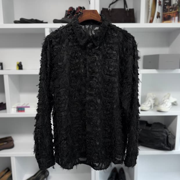 빈티지 시어 프린지 셔츠