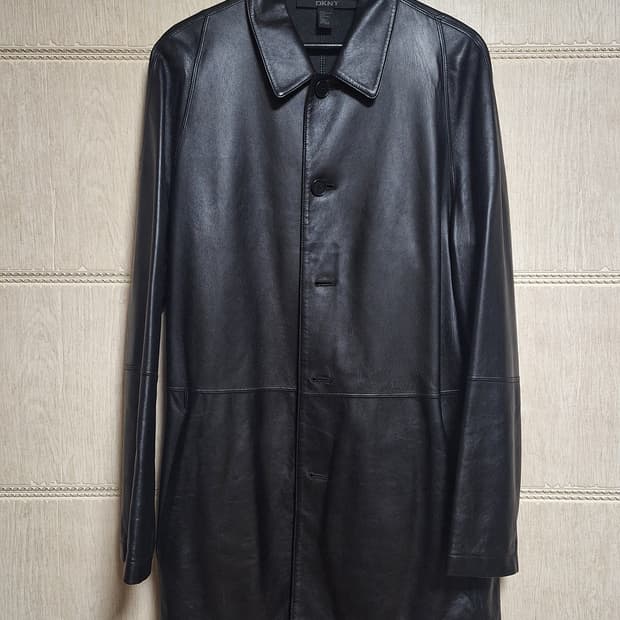 DKNY 램스킨 레더 카코트