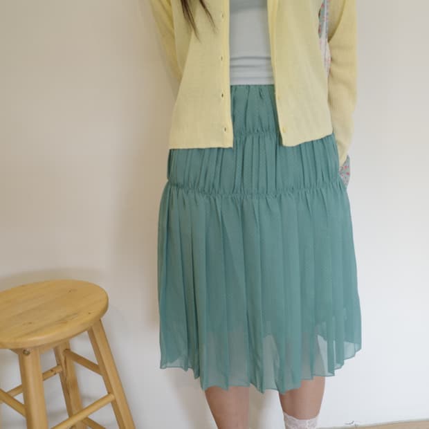 mint dot skirt