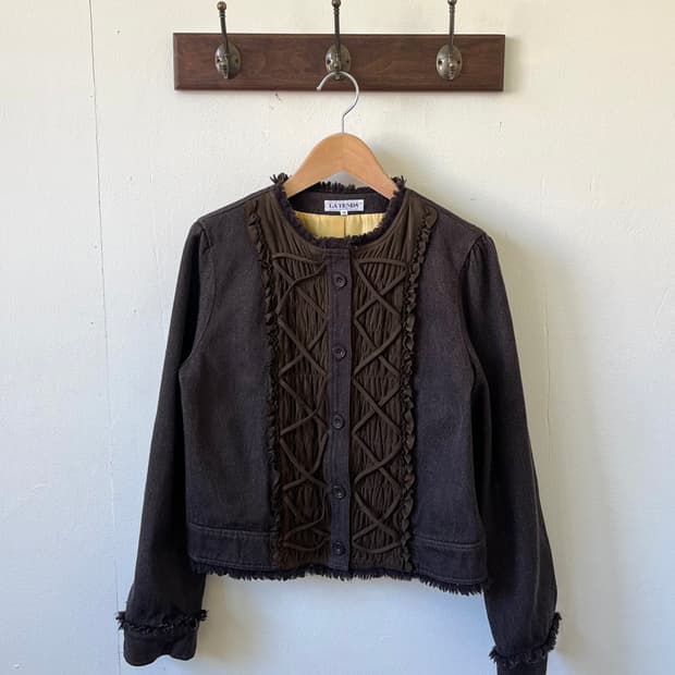 LA TENDA 로프 데님 자켓