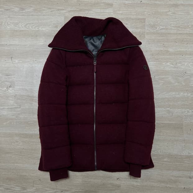 장 미쉘 바스키아 여성 구스다운 캐시미어 니트패딩 [버건디] M/95