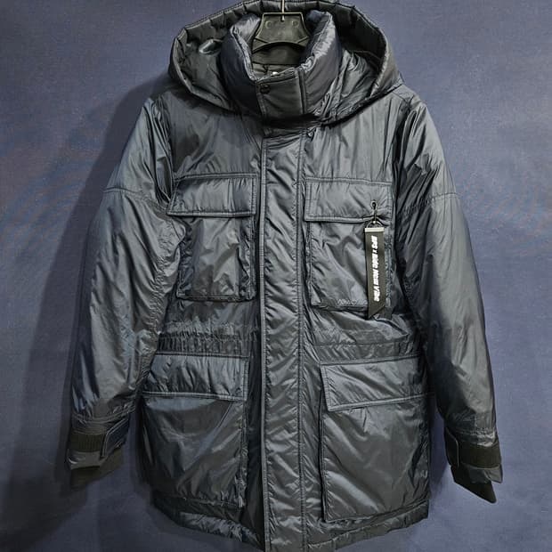 빈폴 네이비 남성 105 덕다운 하프 야상패딩 