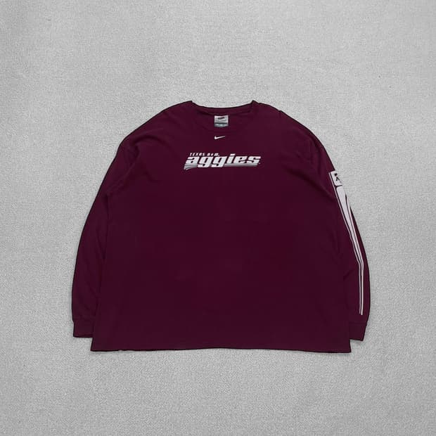 나이키 USA 올드스쿨 Aggies 롱슬리브 버건디