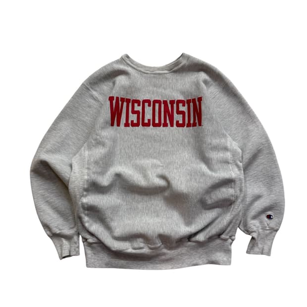 90s 챔피온 리버스 위브 위스콘신 스웻셔츠