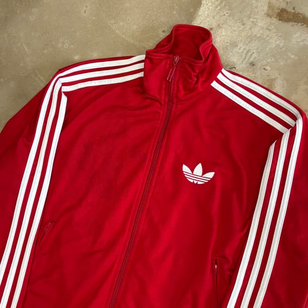 100 아디다스 파이어버드 레드 트랙탑 