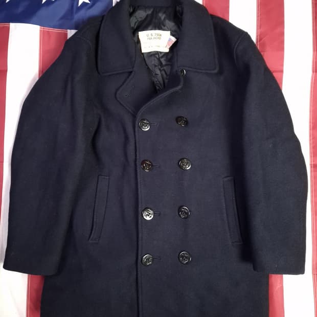 밀리터리 미해군 TYPE 울 더플 피코트