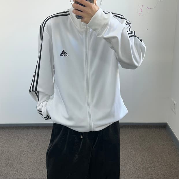 Adidas 아디다스 흰검 삼각로고 트랙탑져지