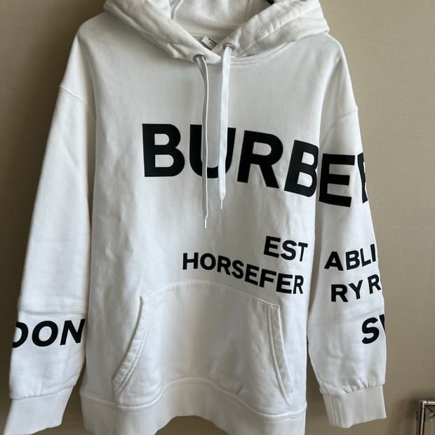버버리 호스페리 프린트 코튼 오버사이즈 후드
