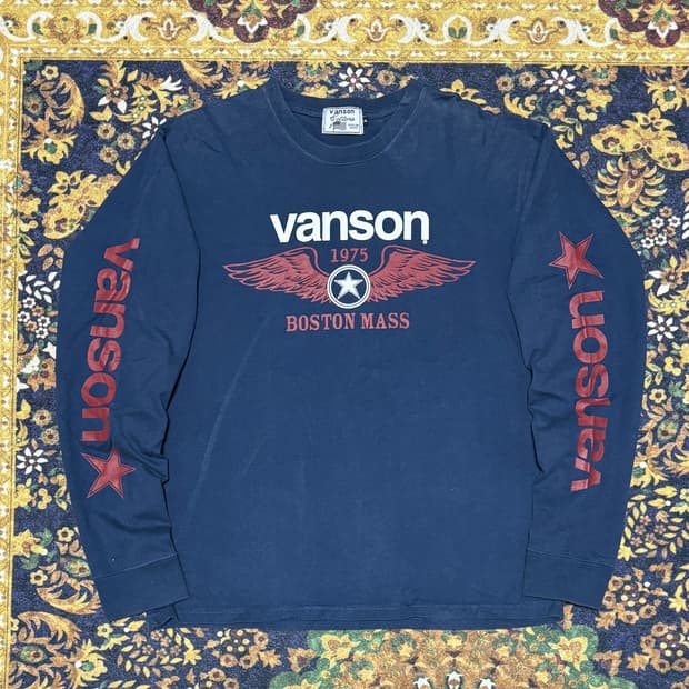 [재패니즈]Vanson 밴슨 반슨 스타 프린팅 롱슬리브