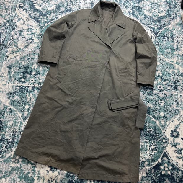 R&D M.Co Jpn 밸티드 롱 카키 트렌치 코트(s)