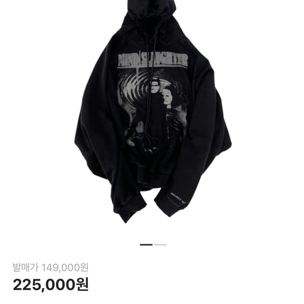 프로젝트GR 마인드 슬로터 빈티지 워시드 후드 블랙 