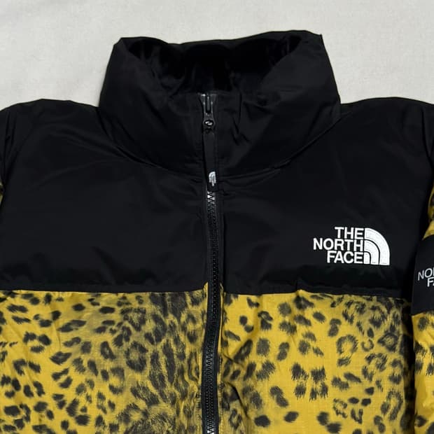 2XL 노스페이스 레오파드 프린트 눕시 패딩