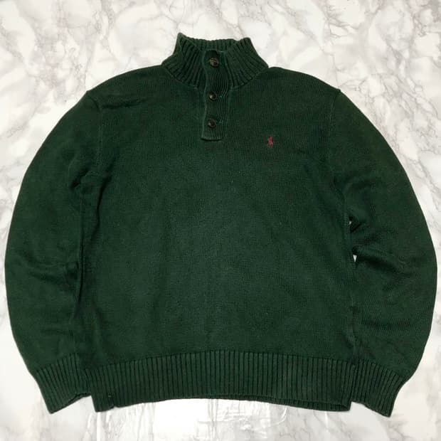 폴로 랄프로렌 딥그린 니트 희귀