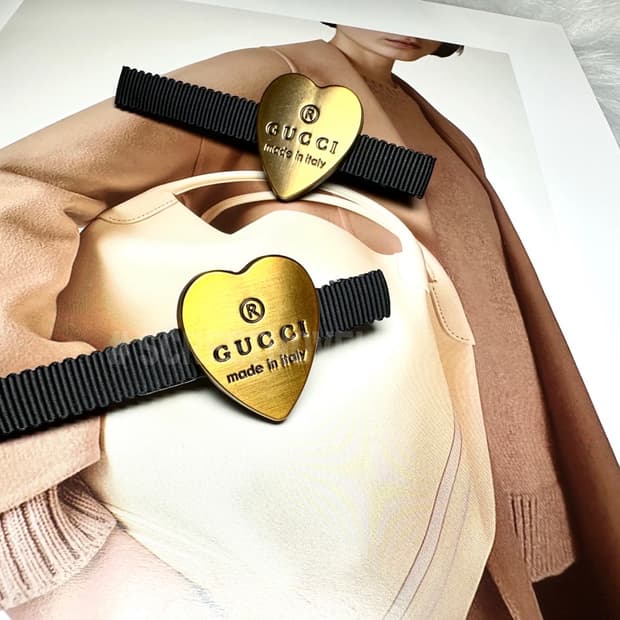 구찌 빈티지 헤어핀 골드