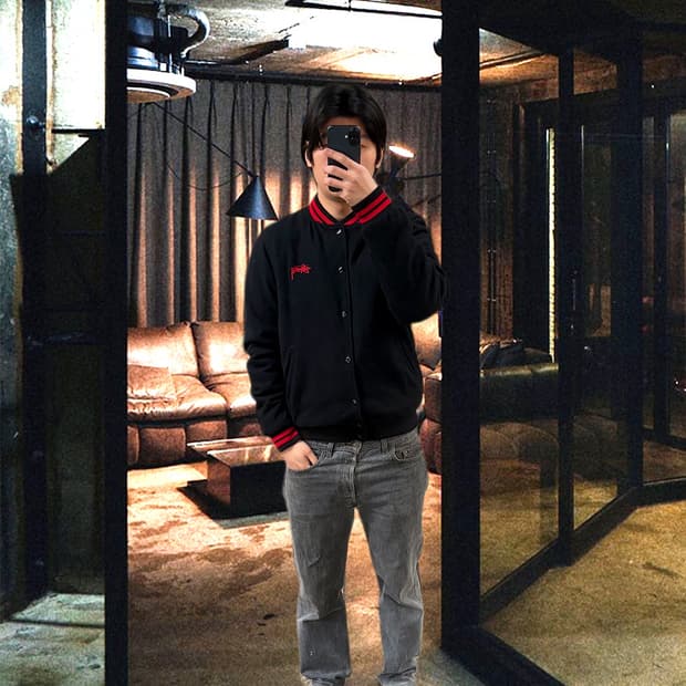 스투시 울 바시티 자켓 [S]