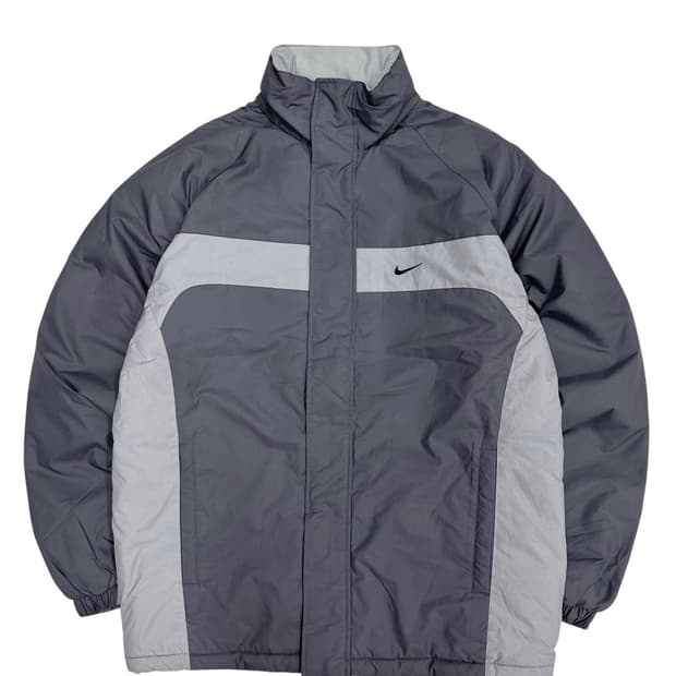 00s 나이키 올드스쿨 패딩 점퍼 그레이 (XL) 
