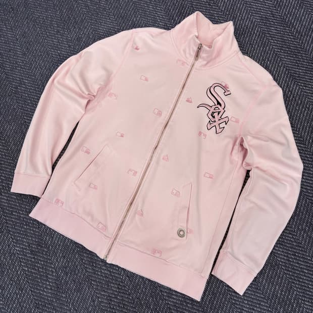 mlb 엠엘비 집업 핑크