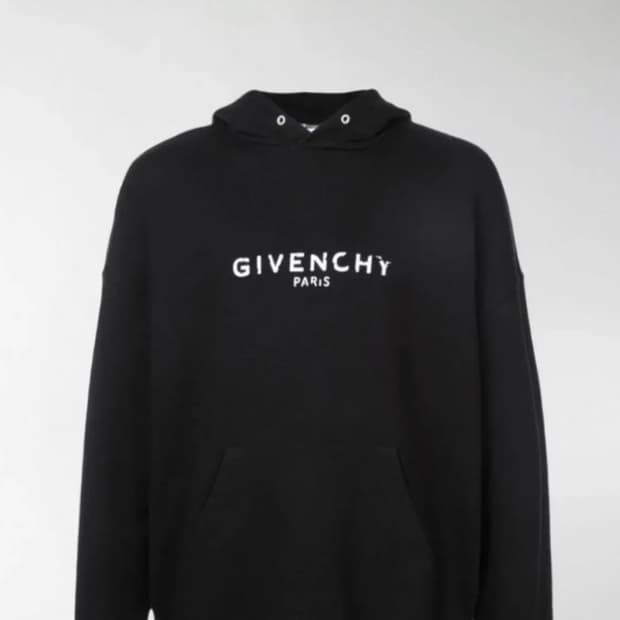 지방시 크랙 로고 후드티 M