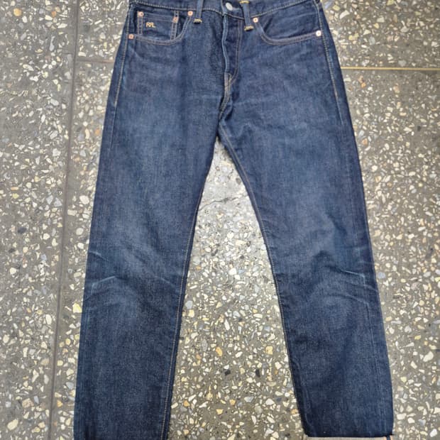 RRL 더블알엘 슬림핏 셀비지 데님 28x30