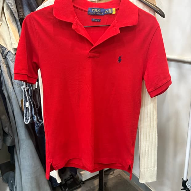 폴로 랄프로렌 빨간색 레드 카라티 M