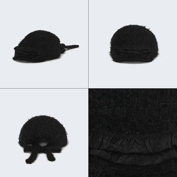 타입서비스 레이스 리본 헌팅캡 블랙