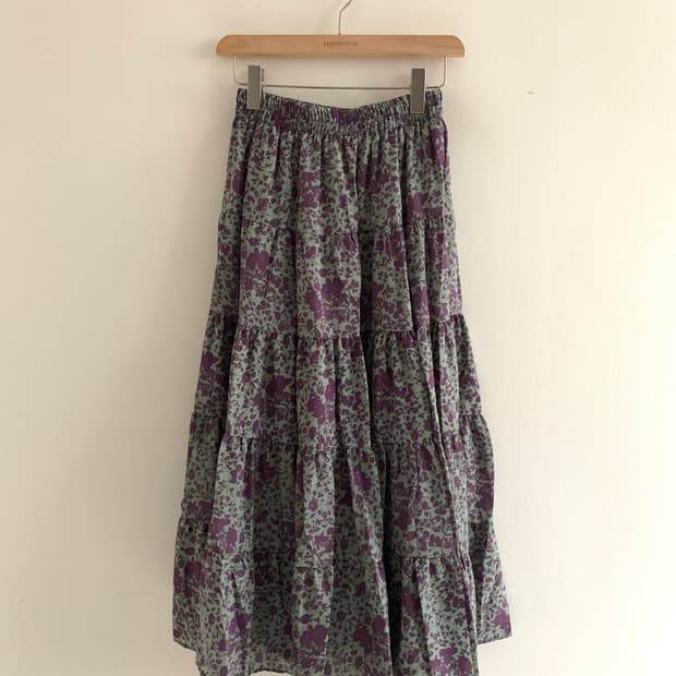 Flower Cancan Skirt(Purple)