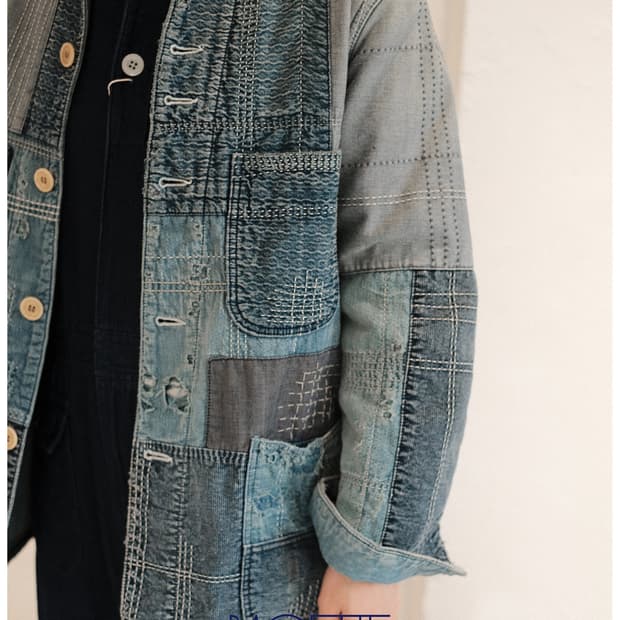 블루 블루 재팬 보로 패치워크 자켓 size : 2 ( 추천 55-6