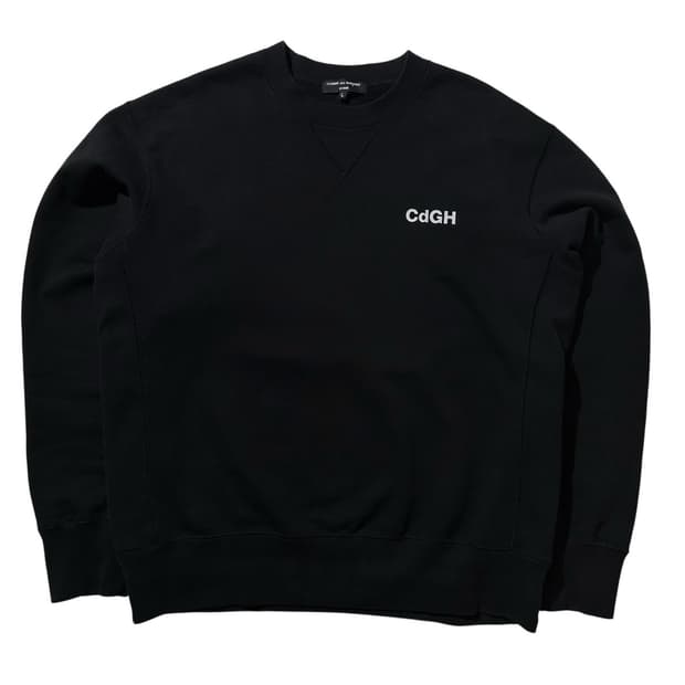꼼데가르송 옴므 CdGH 로고 맨투맨 블랙