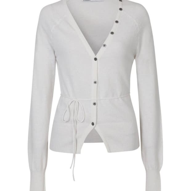 보헤미안서울 브이넥 니트 가디건 - 화이트