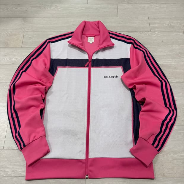 아디다스 핑크 화이트 레트로 트랙탑 