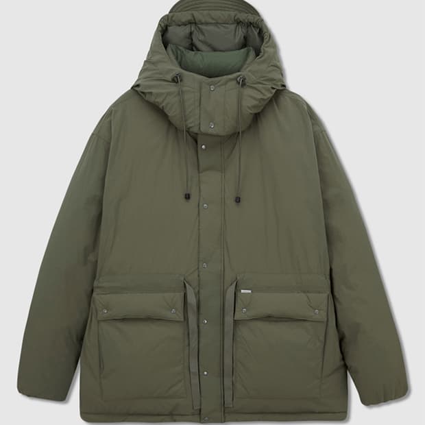 [L] NOICE DOWN MID JACKET OLIVE