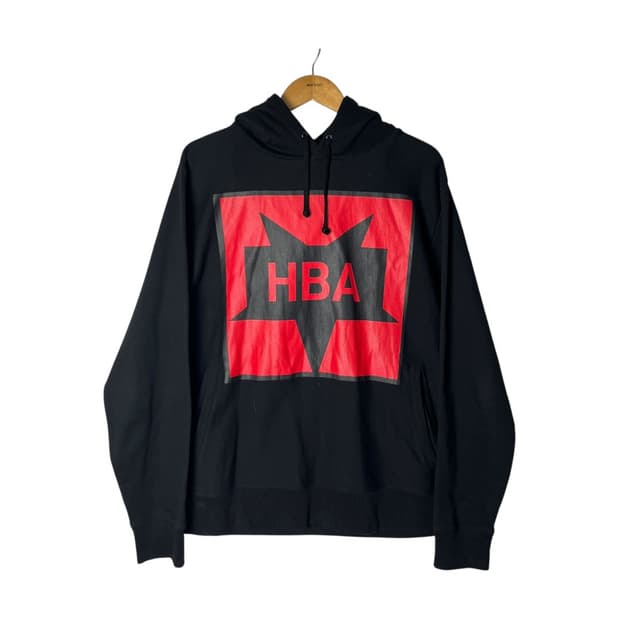 [HBA] 후드바이에어 레터링 프린팅 후드 맨투맨