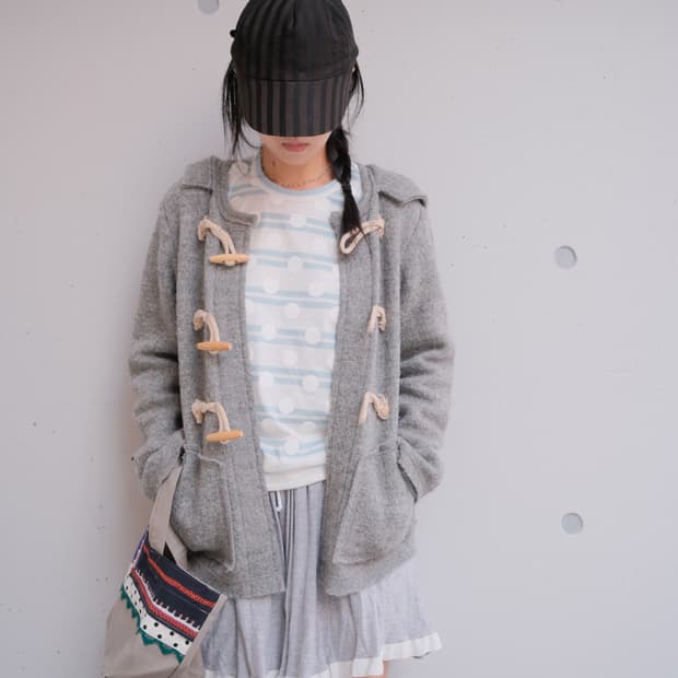 Duffle light wool coat