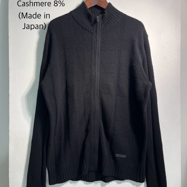 버버리 Burberry 울 & 캐시미어 혼방 니트집업 XL