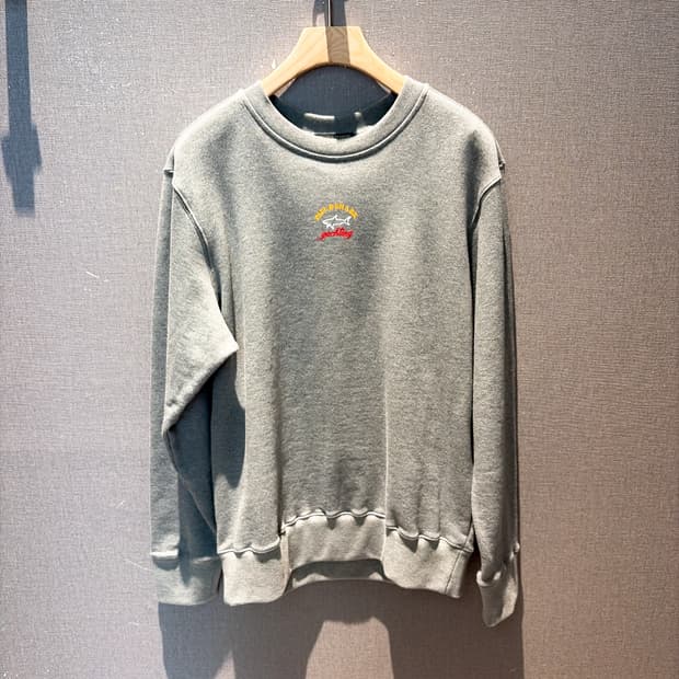 (정품/새상품) 폴앤샤크 그레이 로고 맨투맨