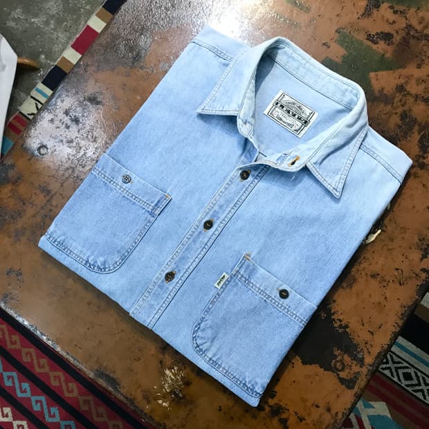 90s 리바이스 투포켓 연중청 데님 셔츠 나멍 110 사이즈