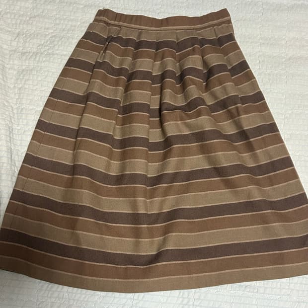 Brown striped skirt