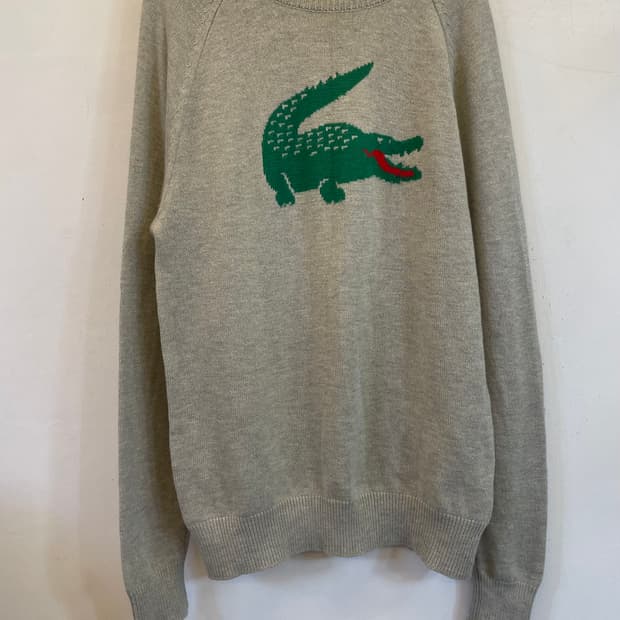 라코스테 빅로고 니트:) 울100%니트