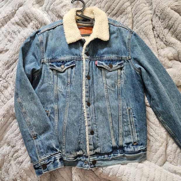 리바이스 데님 쉐르파 청자켓 뽀글이 m